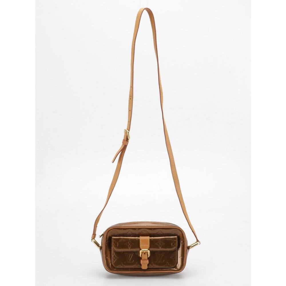 Authenticated Louis Vuitton Christie MM Crossbody in Bronze - Picture 3 of 10